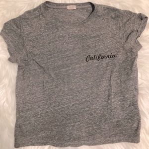 Brandy Melville Heather Gray Short Sleeve California Top